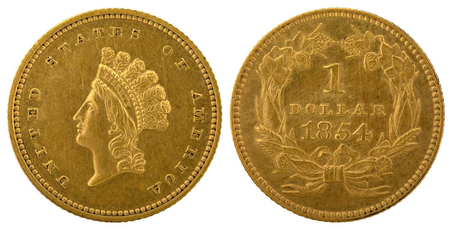 1854 Gold Dollar